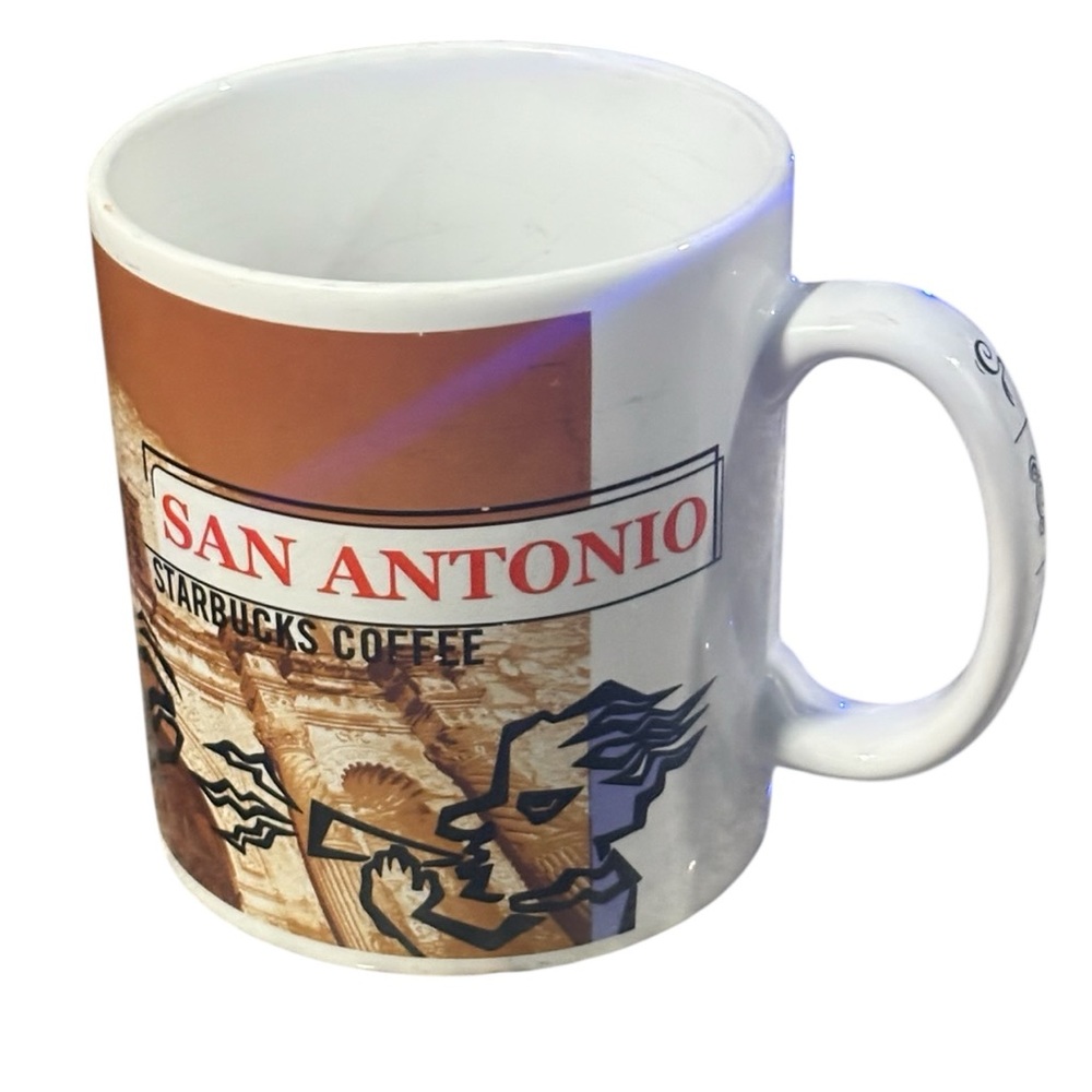 Vintage 1999 Starbucks San Antonio Coffee Mug  Alamo  Riverwalk